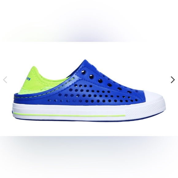 Skechers Foamies. Toddler size 9. Blue & Lime - Picture 5 of 5